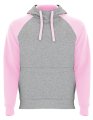 Heren Hoodie Badet Roly SU1058 grijs-licht rose